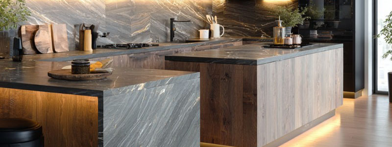Aluminum Frame Glass Kitchen Cabinets